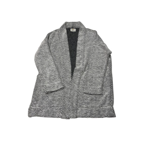 Marine Layer Sweaters - Marine Layer Womens Black White Textured Open Front Cardigan Sweater Small 12794